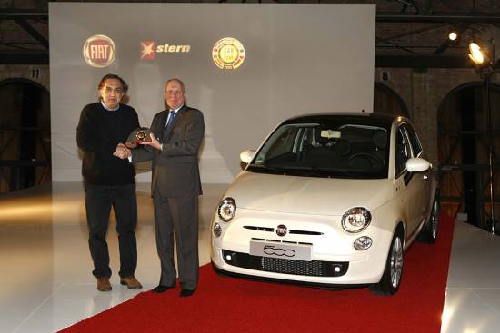 Fiat 500 evropski avto leta, Fiat pa znamka z najhitrejšo rastjo