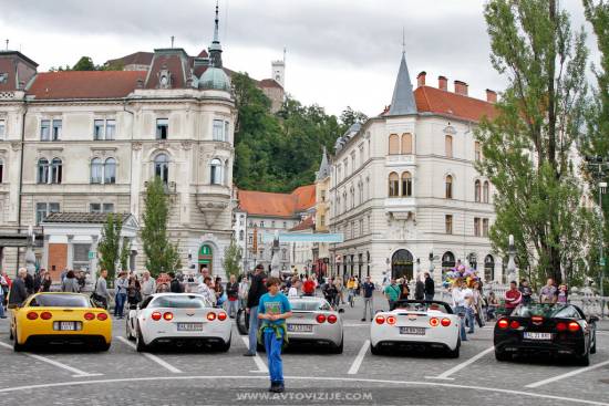 Danski Corvette club obiskal Ljubljano