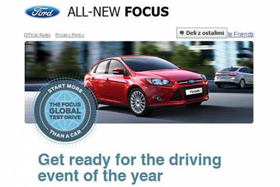 Ford vabi na testne vožnje novega focusa
