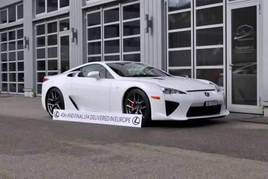 Dostavljen zadnji lexus LFA v Evropi