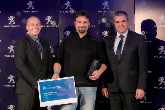Peugeot je podelil priznanja najboljšim slovenskim koncesionarjem leta 2016
