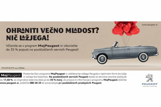 Več kot 20.000 Slovencev vključenih v Moj Peugeot