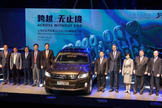Shanghai-Volkswagen izdelal že 10 milijonov vozil